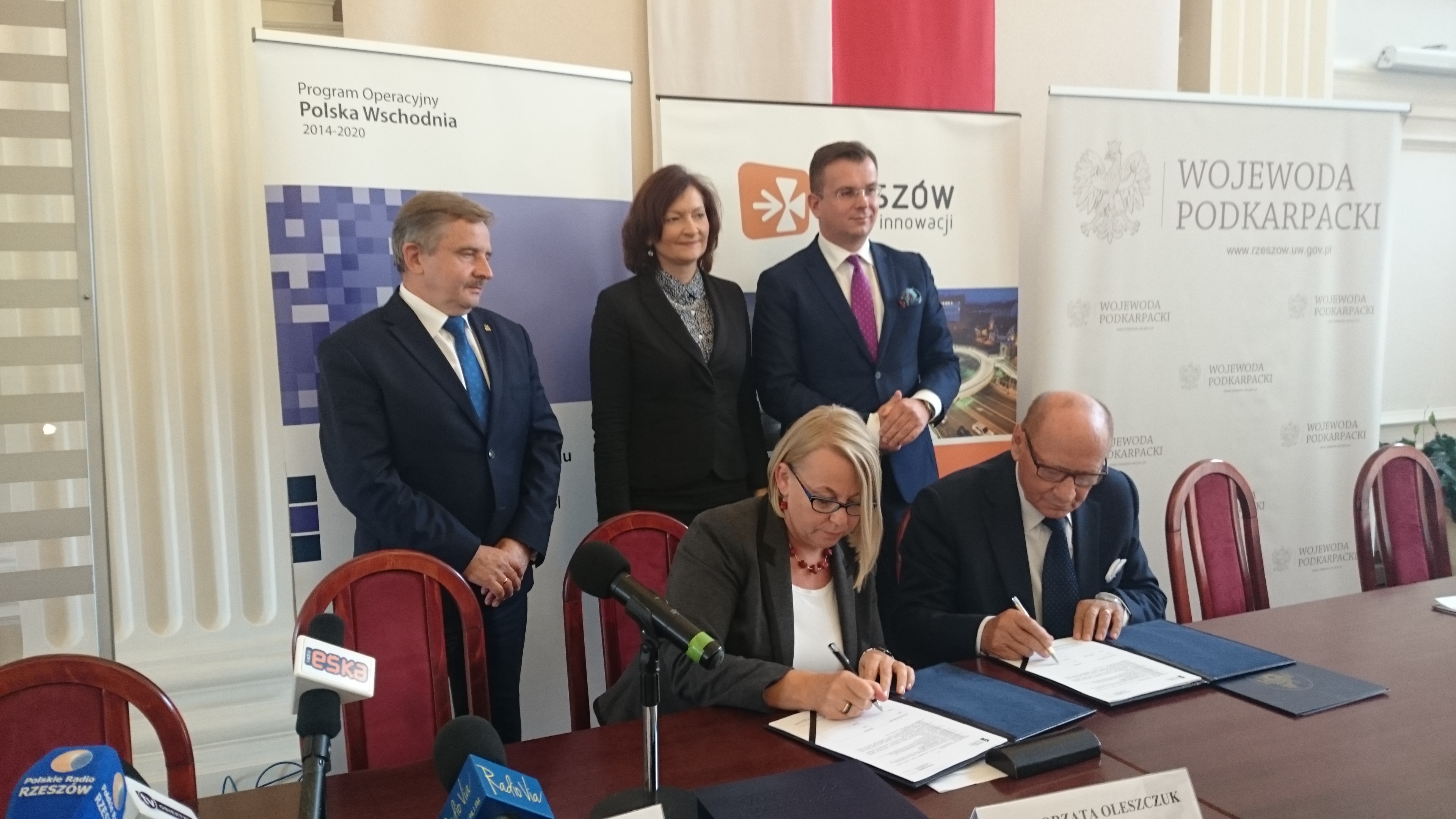 podpisanie umowy o dofinansowanie umowy drogowej w Rzeszowie